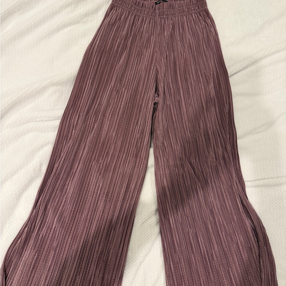 Zara Dusty Pink Pleated Skirt